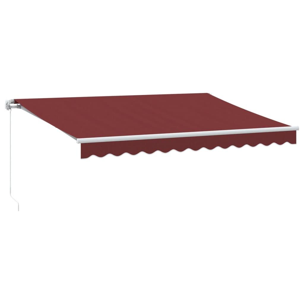 Toldo retráctil manual con luces LED