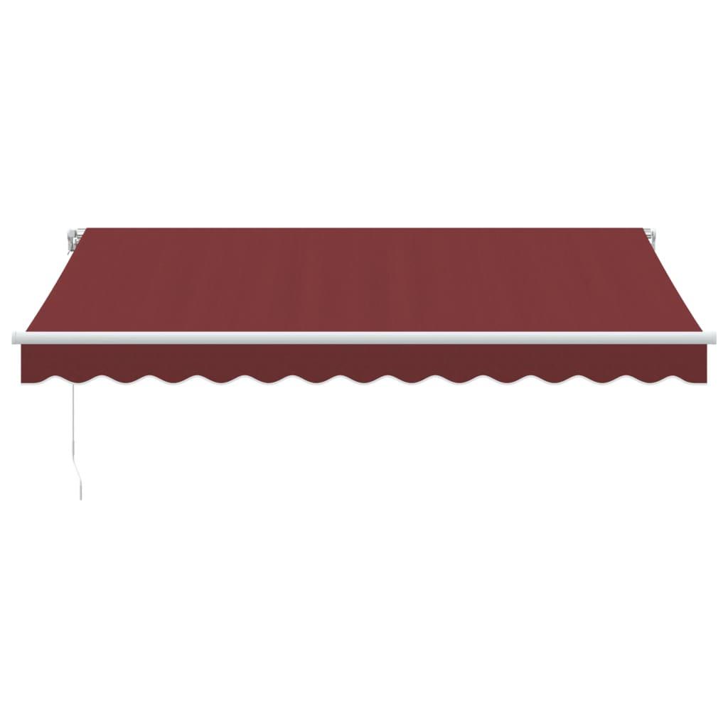 Toldo retráctil manual con luces LED