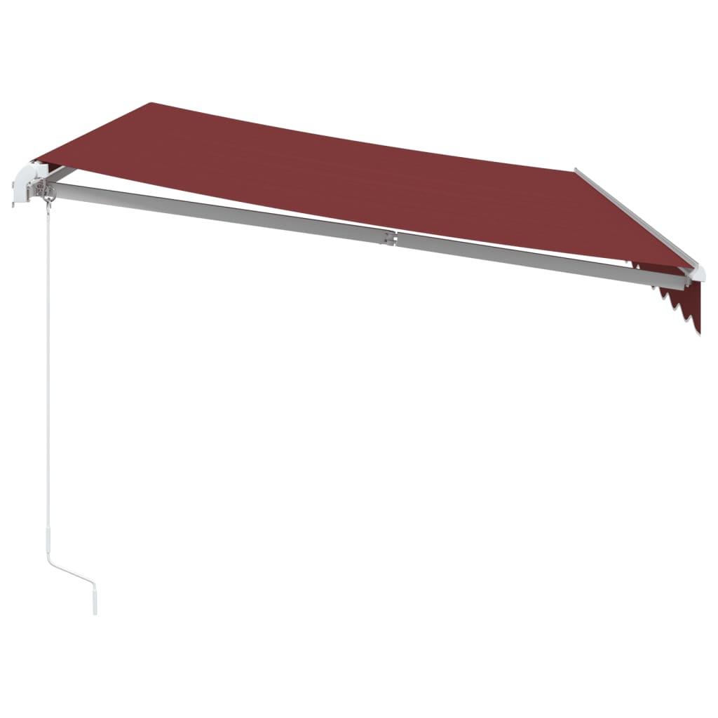Toldo retráctil manual con luces LED