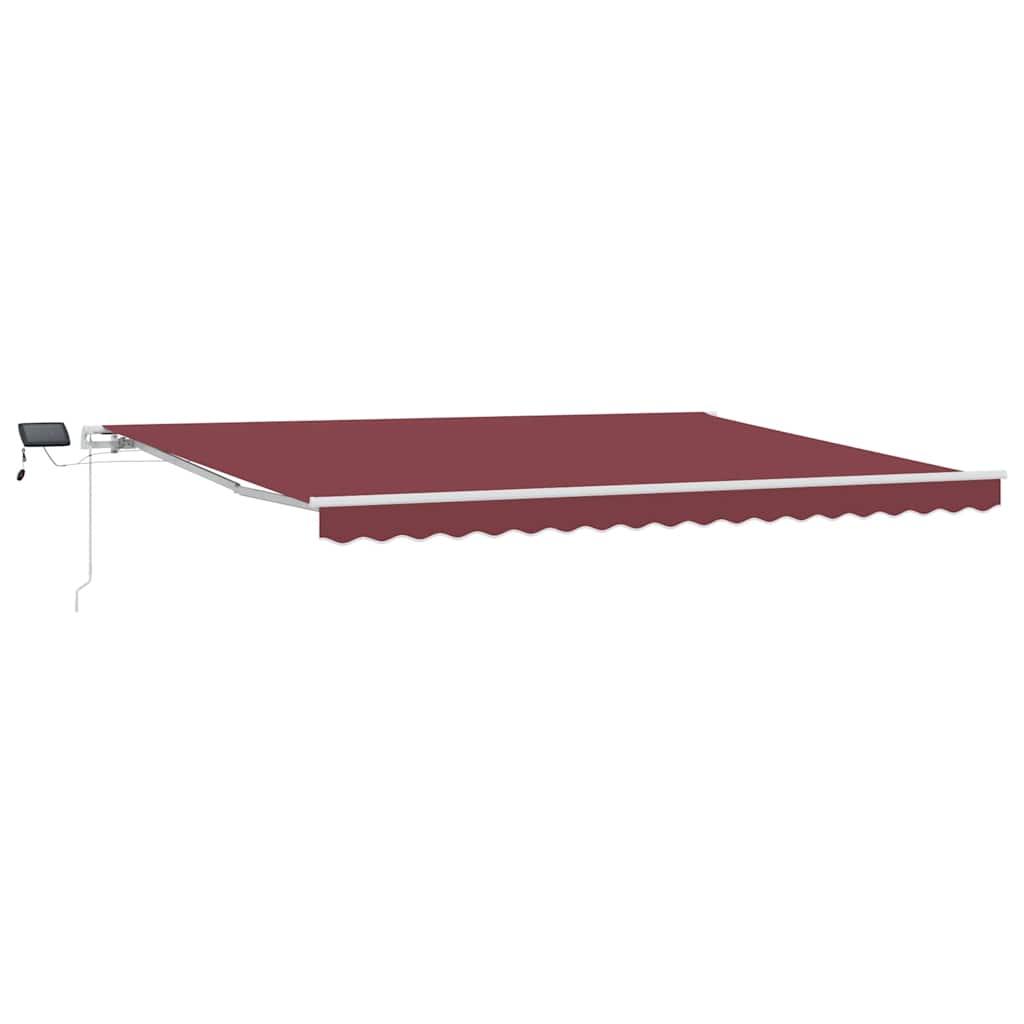Toldo retráctil manual con luces LED