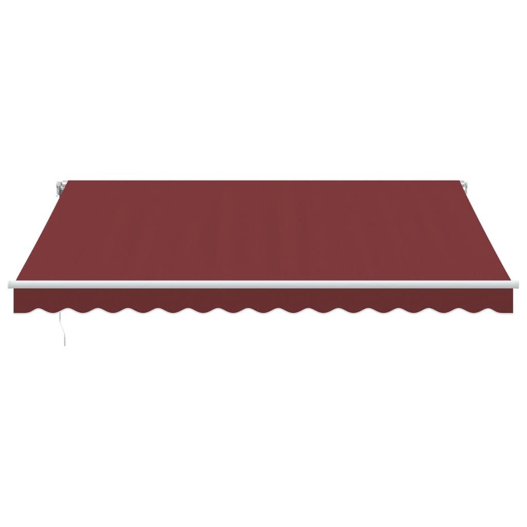 Toldo retráctil manual con luces LED antracita blanco 600x300cm