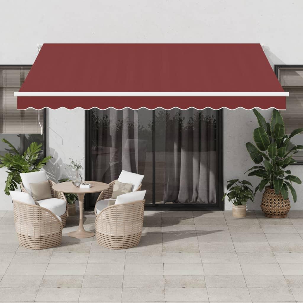 Toldo retráctil automático gris antracita y blanco 400x300 cm