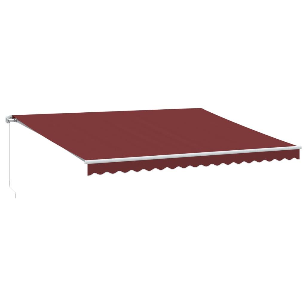 Toldo retráctil manual con luces LED antracita blanco 600x300cm
