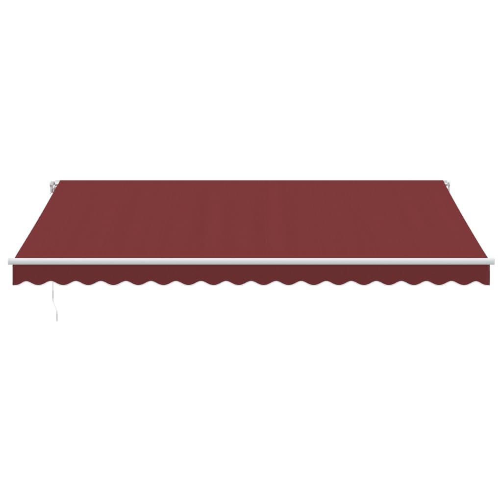 Toldo retráctil manual con luces LED antracita blanco 600x300cm