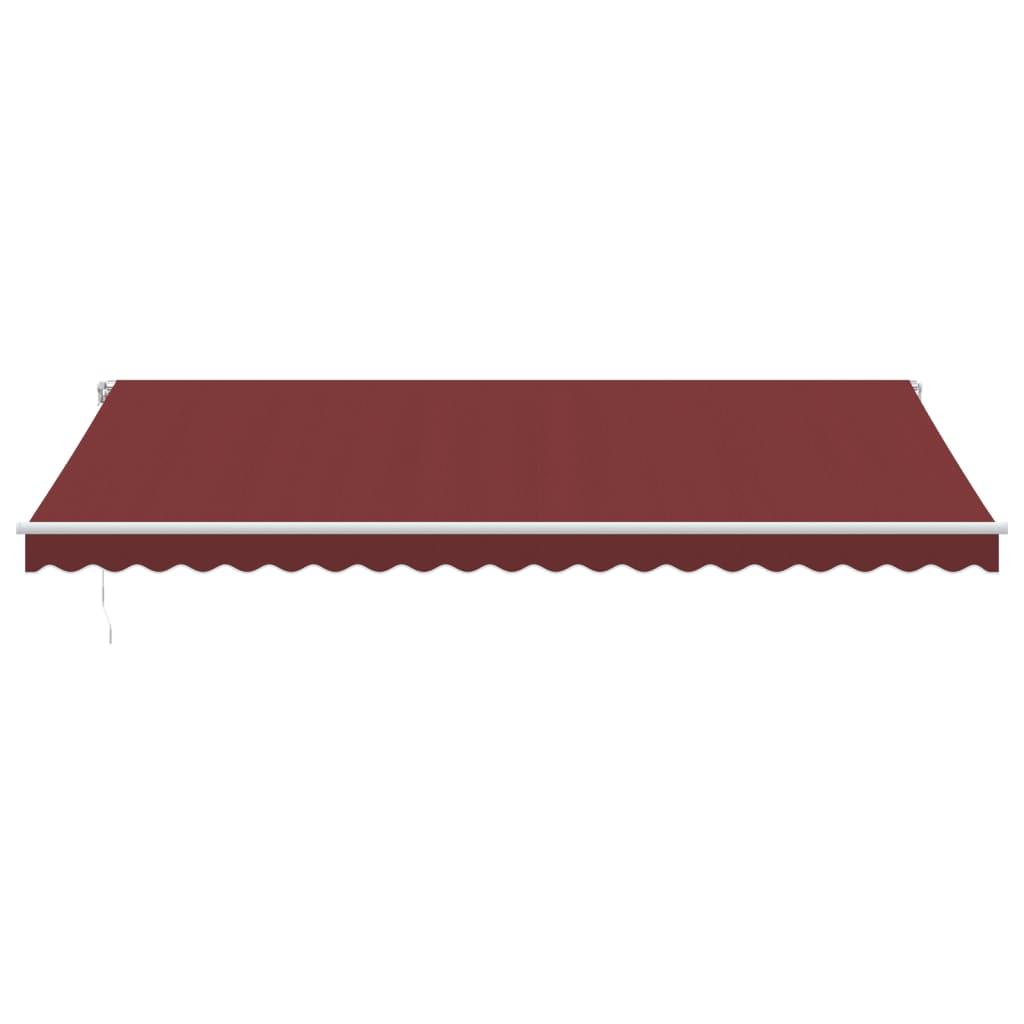Toldo retráctil manual con luces LED antracita blanco 600x300cm