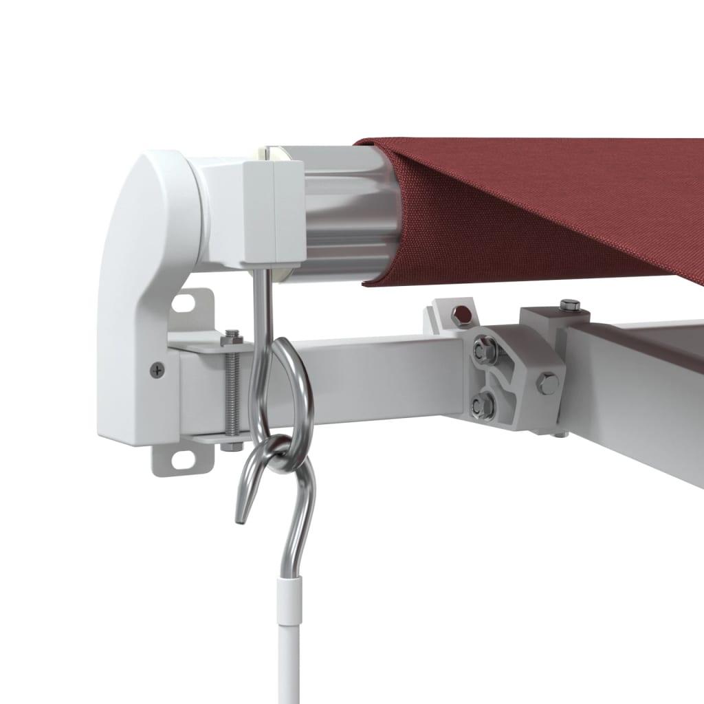 Toldo retráctil manual con luces LED antracita blanco 600x300cm