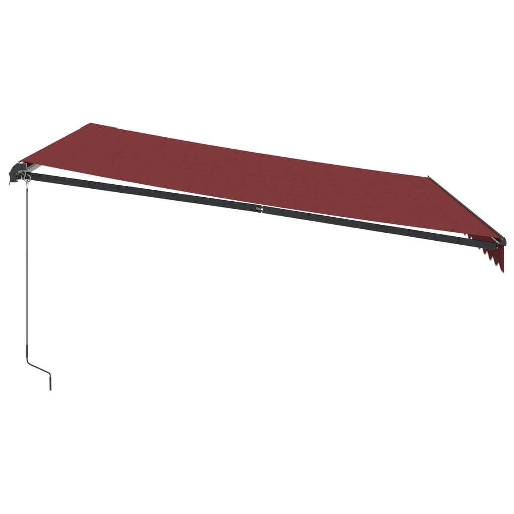 Toldo retráctil manual gris antracita y blanco 400x350 cm
