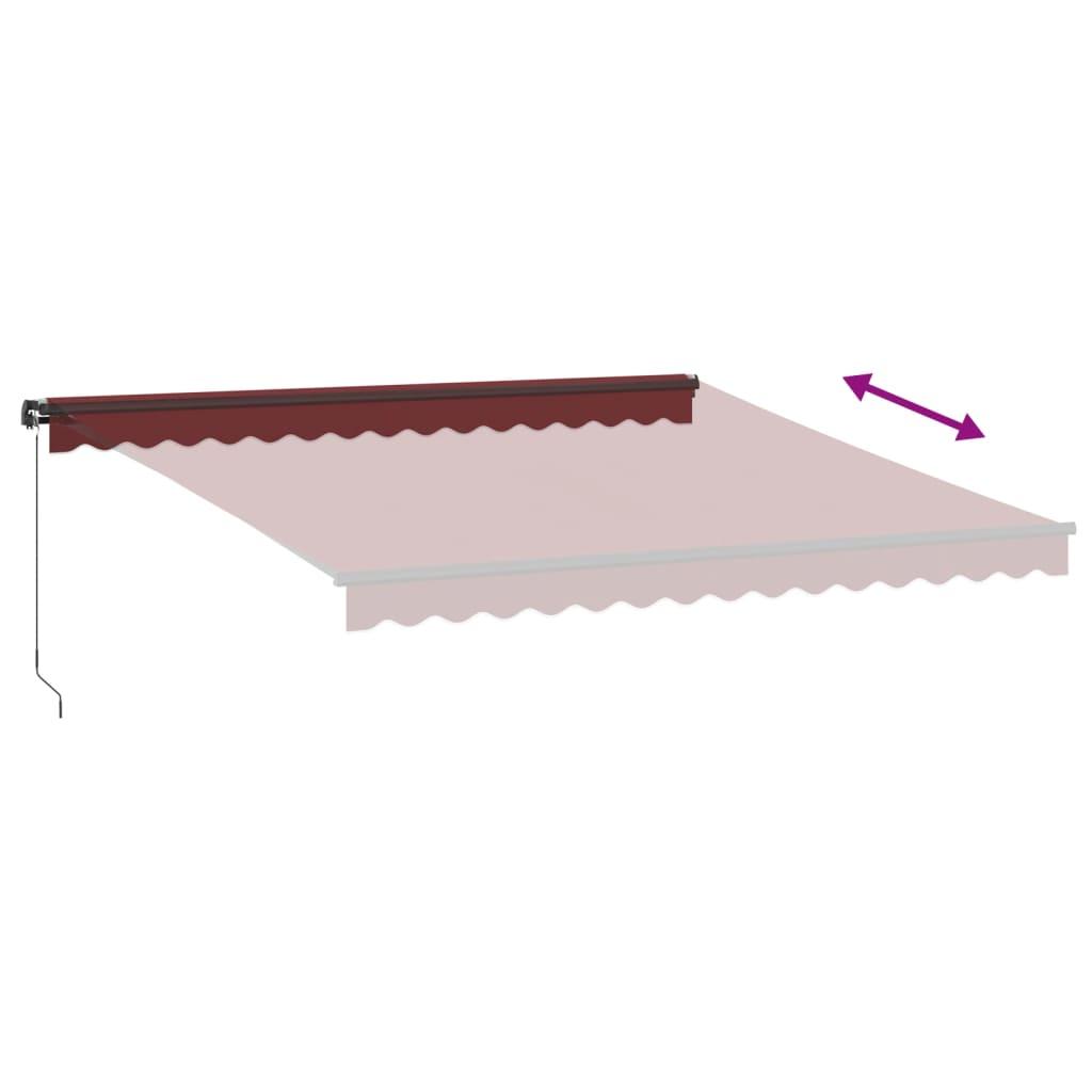 Toldo retráctil manual gris antracita y blanco 400x350 cm