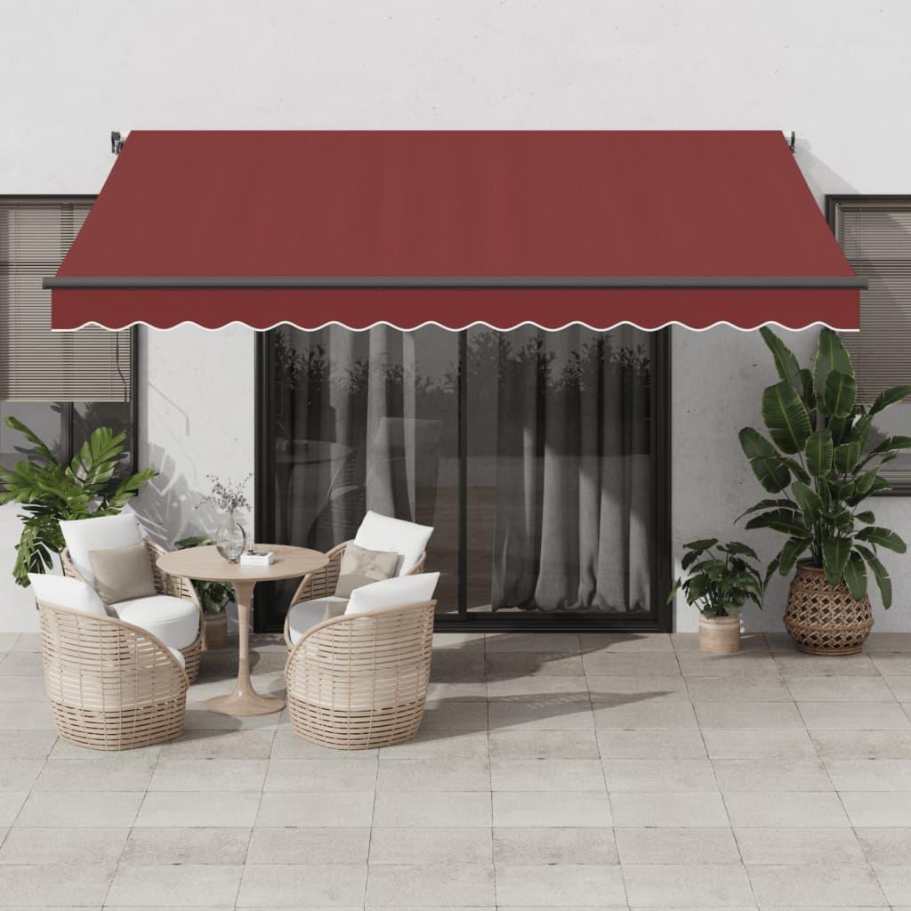 Toldo retráctil Gris claro y blanco. 400 x 350 cm Poliéster