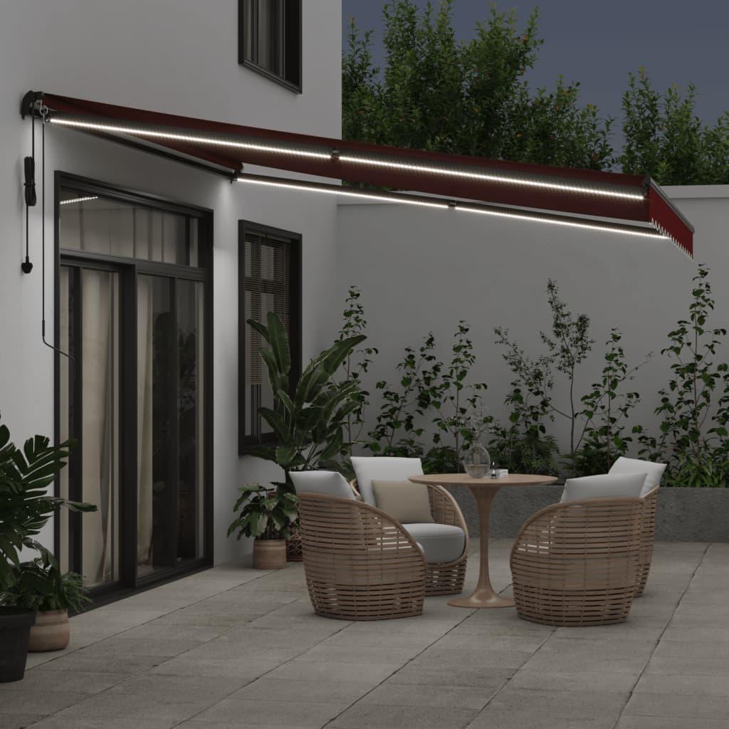 Toldo retráctil Gris claro y blanco. 400 x 350 cm Poliéster