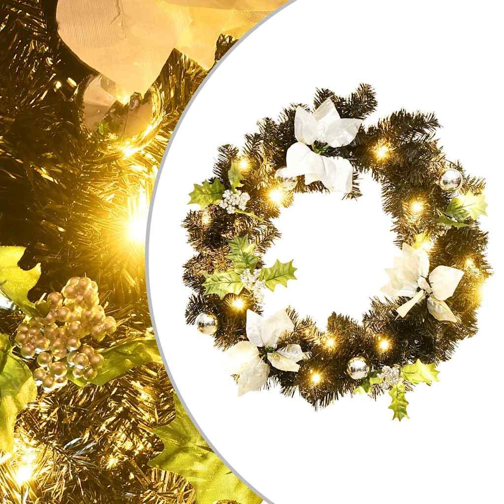 Corona de Navidad con luces LED PVC