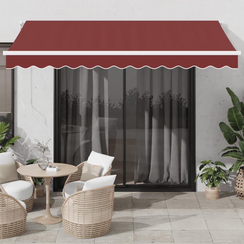 Toldo retráctil manual gris antracita y blanco 350x250 cm