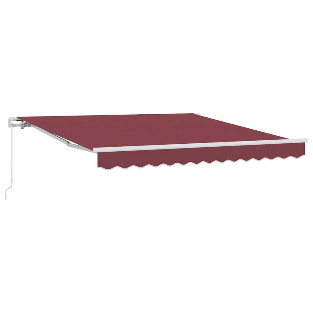 Toldo retráctil manual gris antracita y blanco 300x250 cm