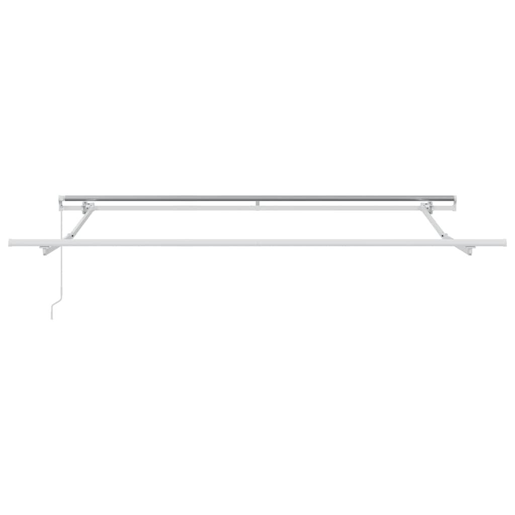 Toldo retráctil manual gris antracita y blanco 300x250 cm