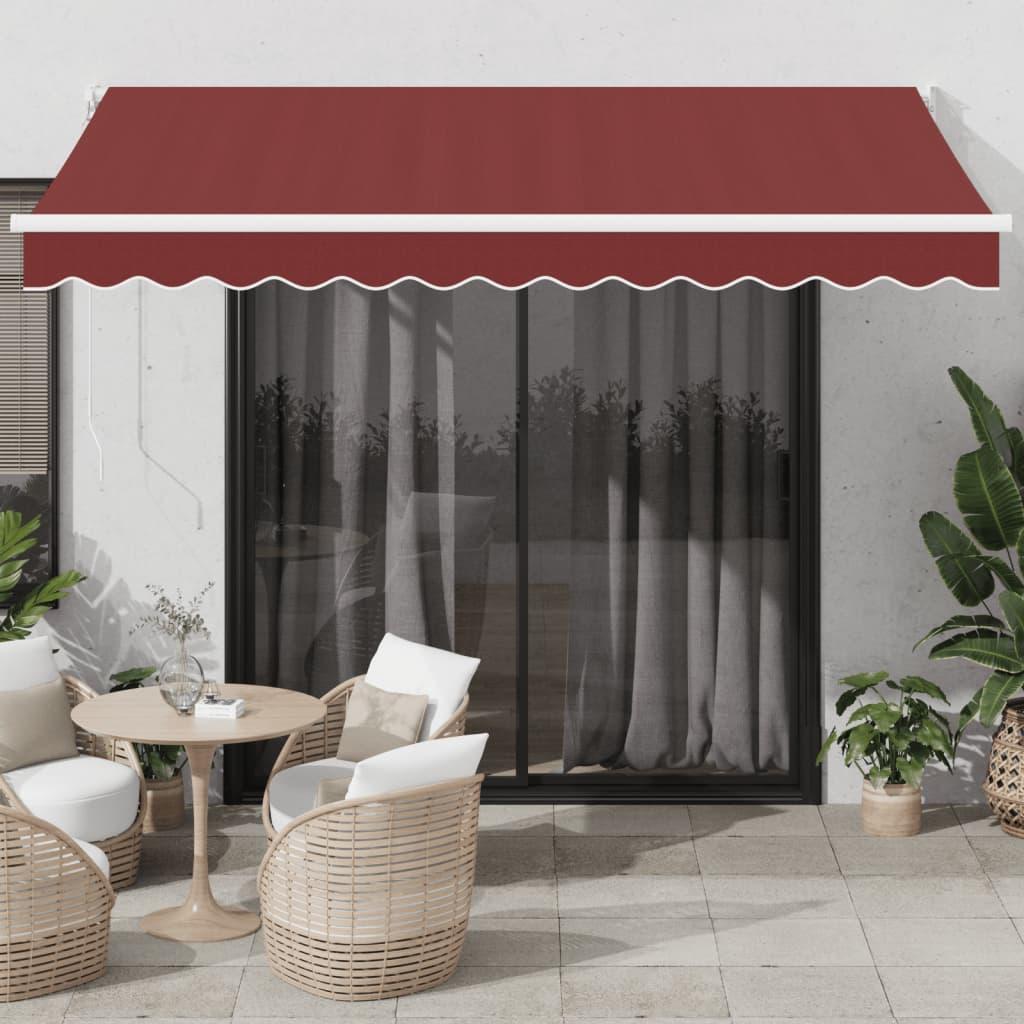Toldo retráctil manual gris antracita y blanco 350x250 cm