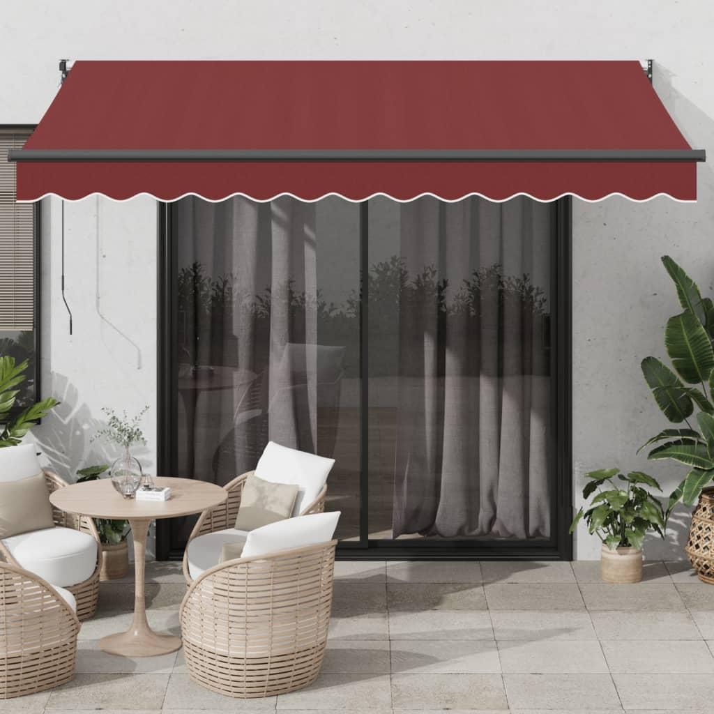 Toldo retráctil manual gris antracita y blanco 350x250 cm