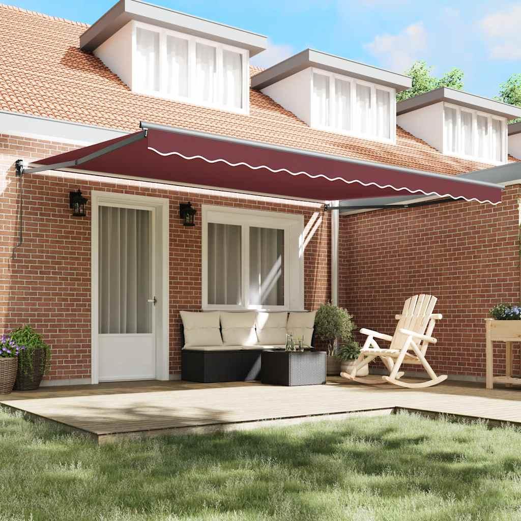 Toldo retráctil manual gris antracita y blanco 450x300 cm