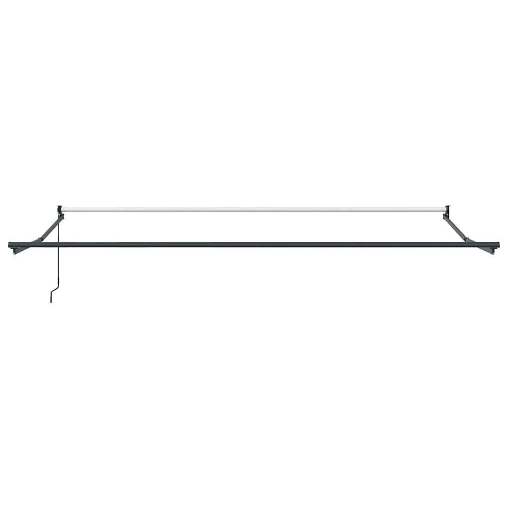 Toldo retráctil manual gris antracita y blanco 450x300 cm