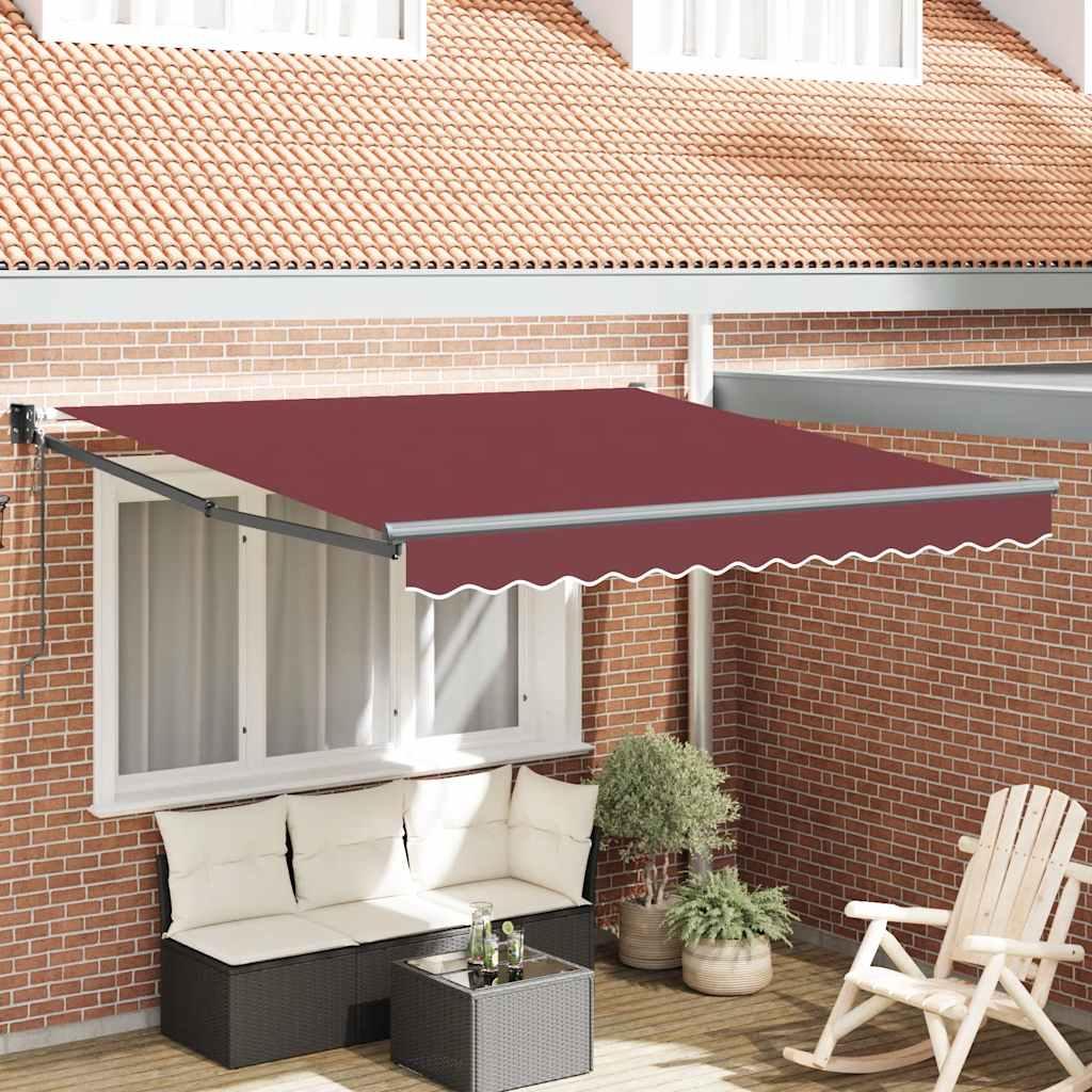 Toldo retráctil Amarillo y Blanco con Marco Antracita 3 x 2,5 m