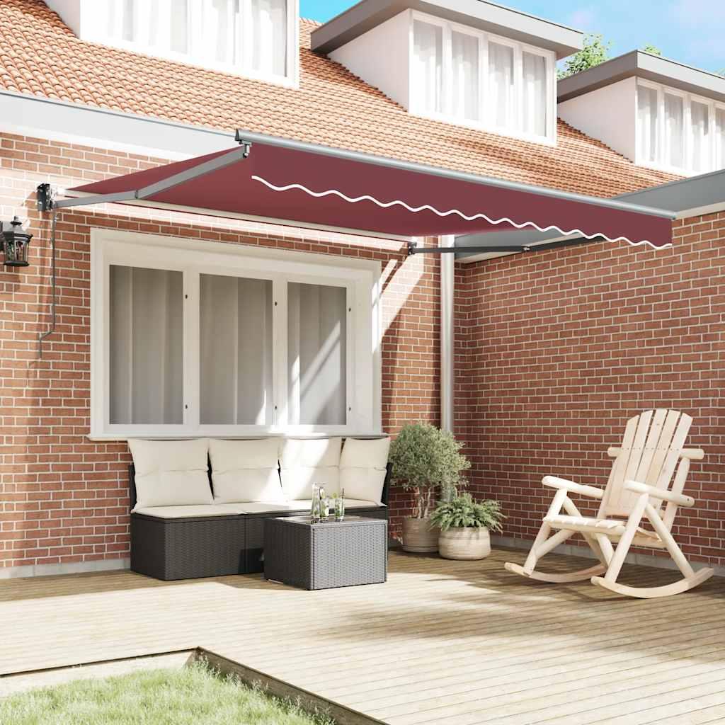 Toldo retráctil Amarillo y Blanco con Marco Antracita 3 x 2,5 m