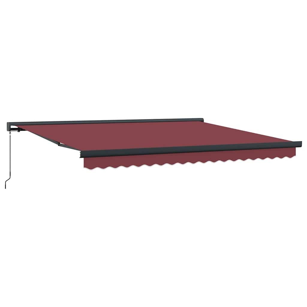 Toldo retráctil manual gris antracita y blanco 400x300 cm