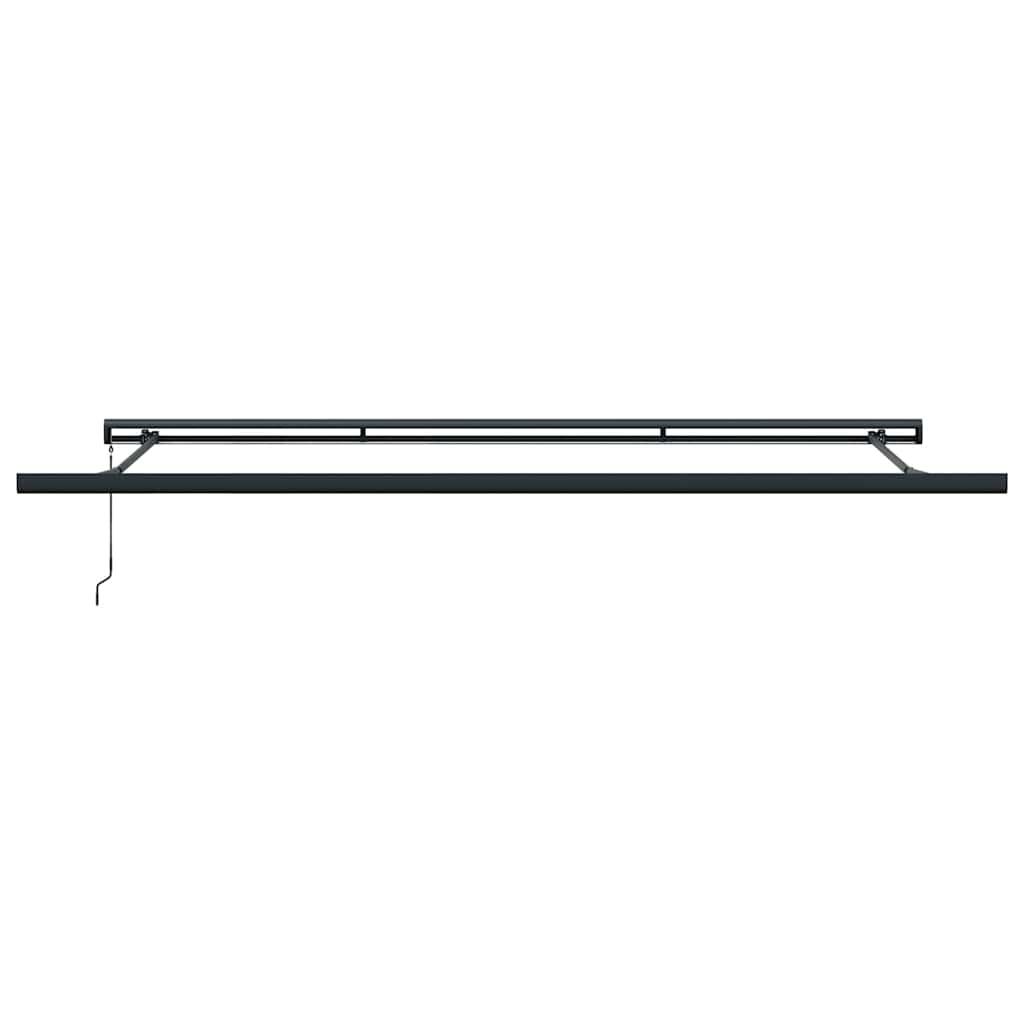 Toldo retráctil manual gris antracita y blanco 400x300 cm