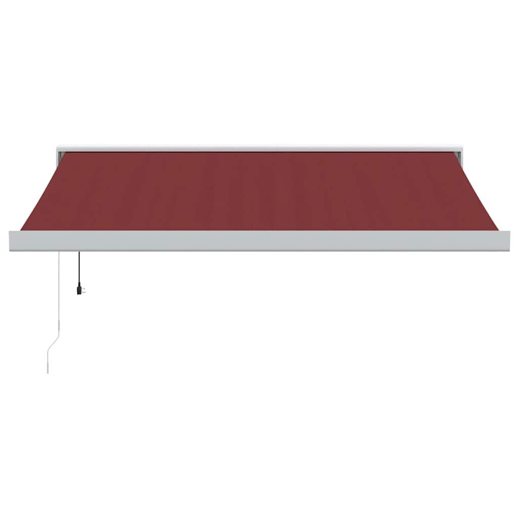 Toldo retráctil Verde y blanco 300 x 250 x 165 cm Tela y Metal