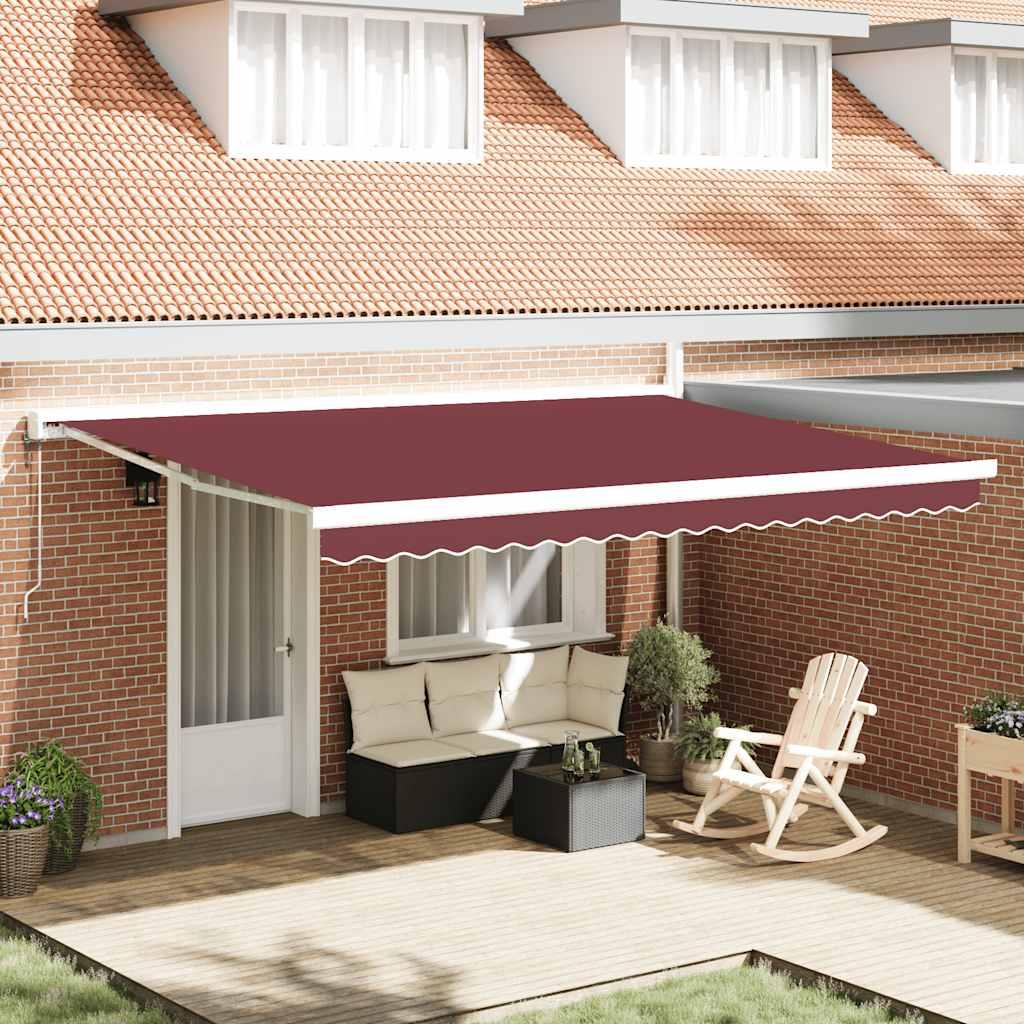 Toldo retráctil Verde y blanco 300 x 250 x 165 cm Tela y Metal