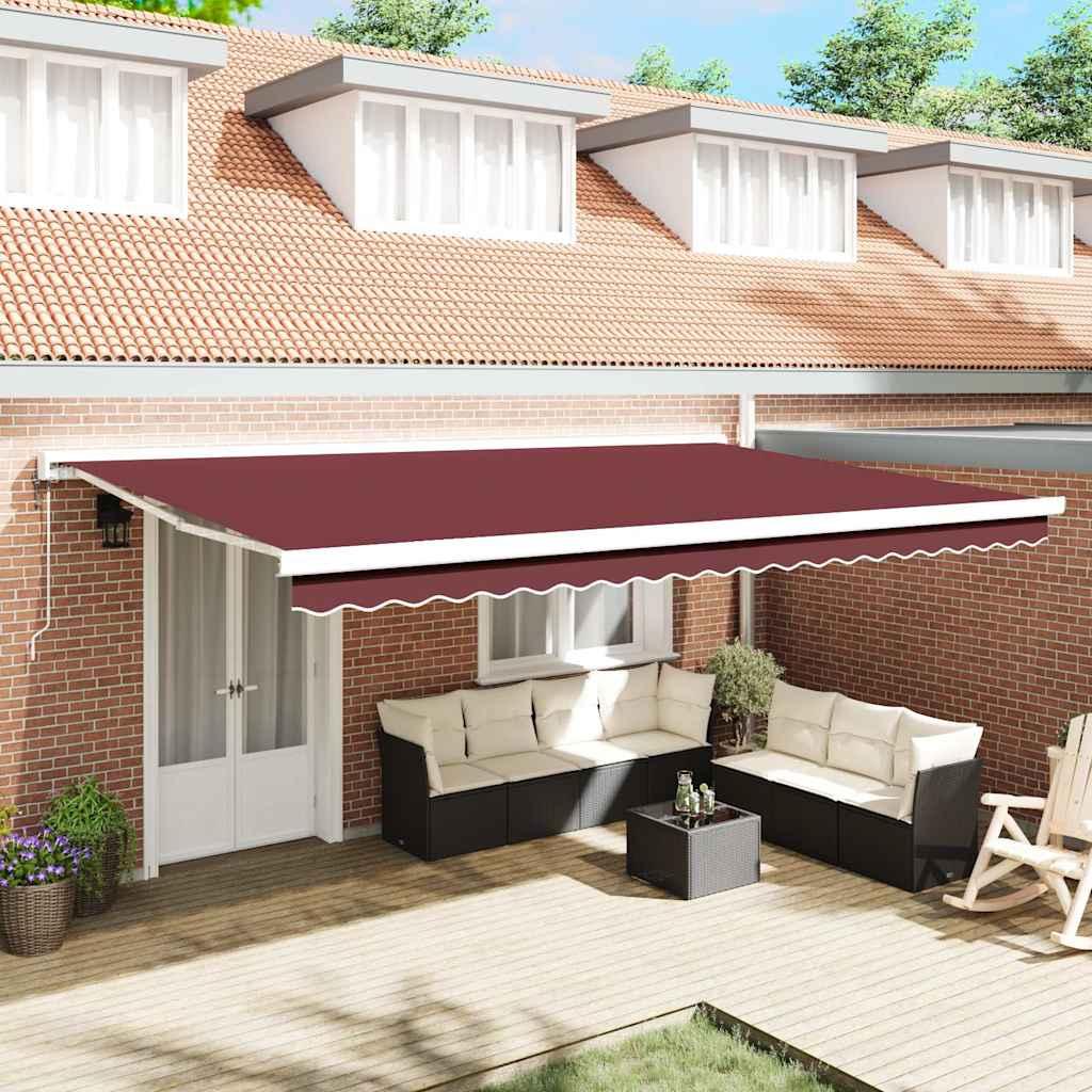 Toldo retráctil Verde y blanco 300 x 250 x 165 cm Tela y Metal