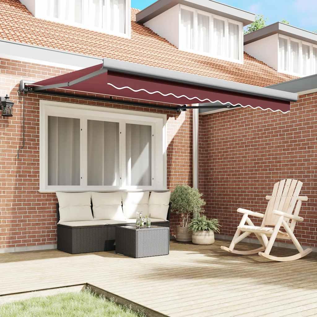 Toldo retráctil Amarillo y Blanco con Marco Antracita 3 x 2,5 m