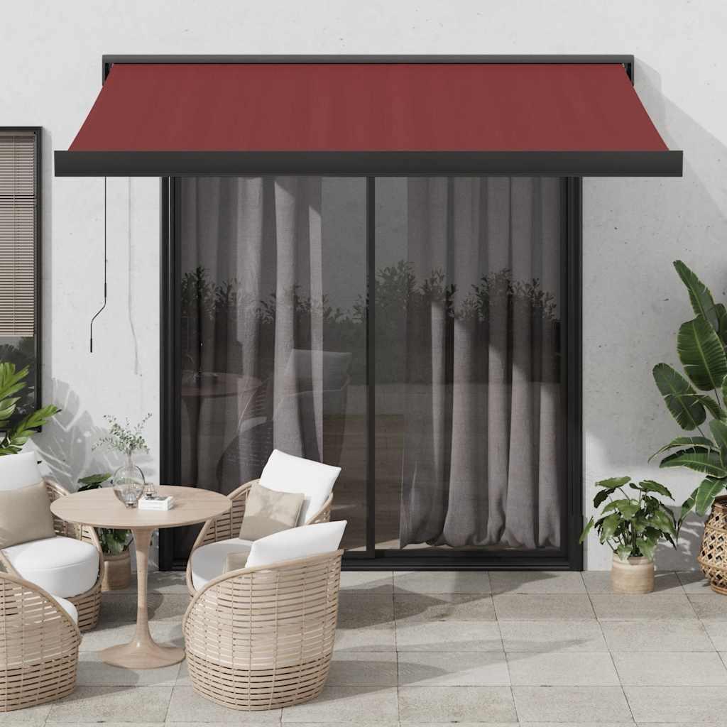 Toldo retráctil Amarillo y Blanco con Marco Antracita 3 x 2,5 m
