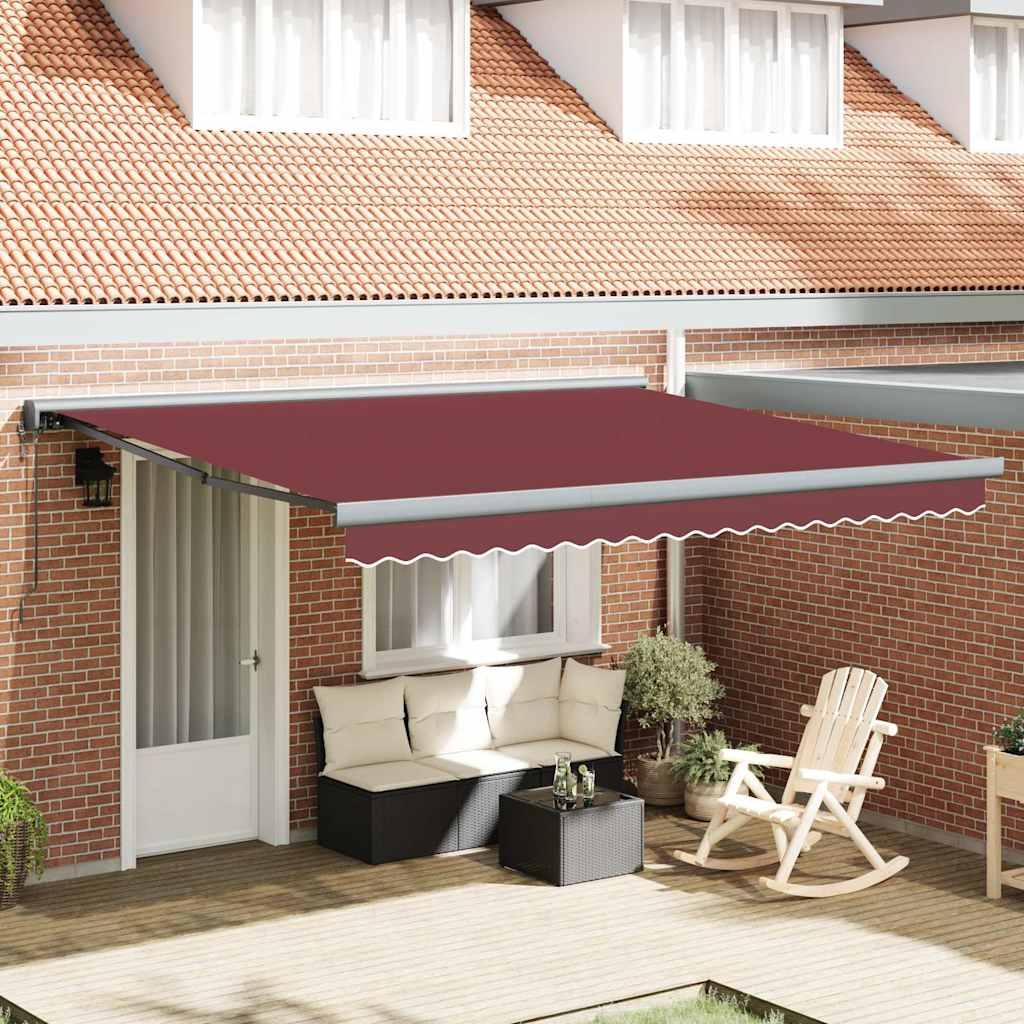Toldo retráctil Amarillo y Blanco con Marco Antracita 3 x 2,5 m