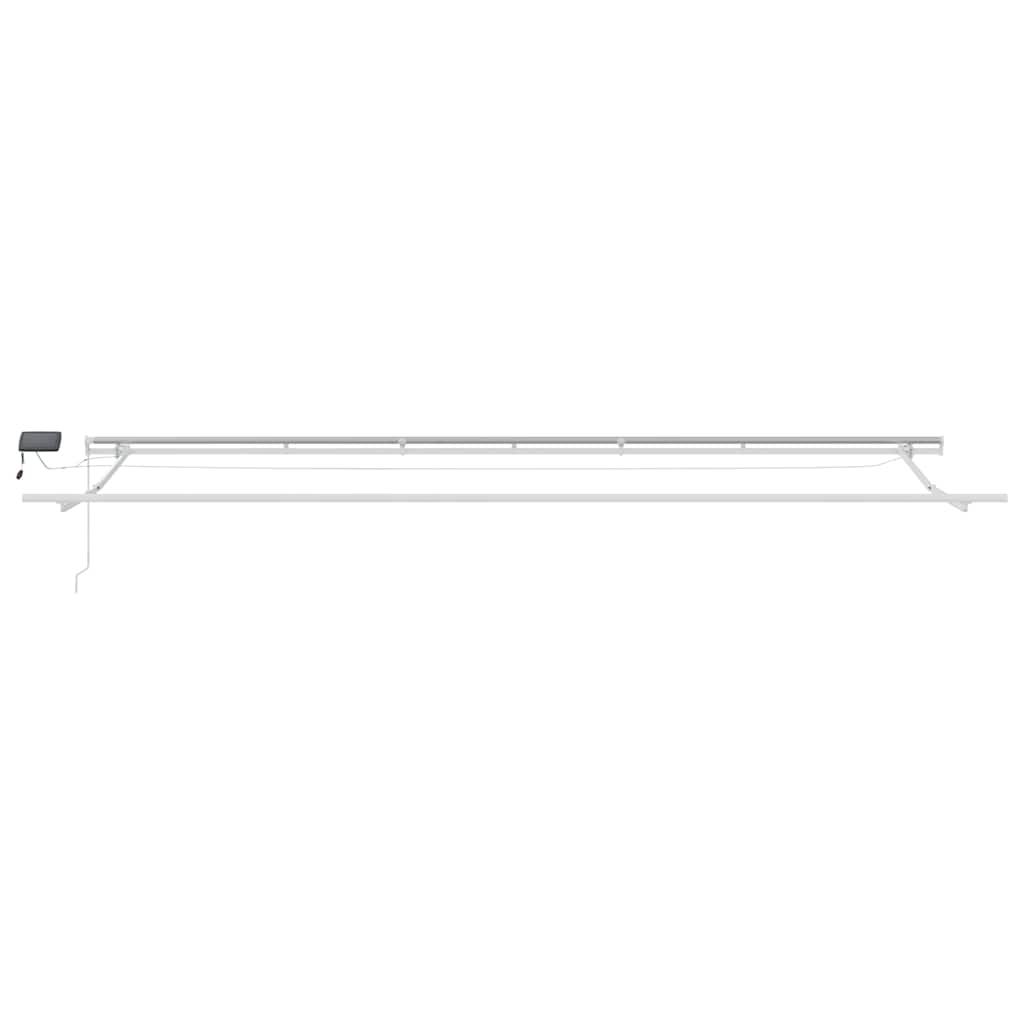 Toldo retráctil manual con luces LED