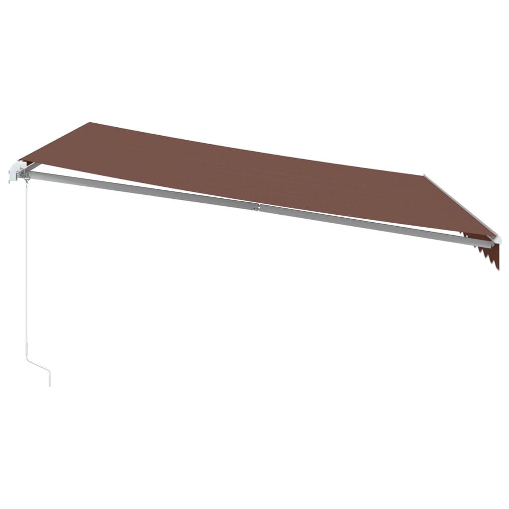 Toldo retráctil manual con luces LED