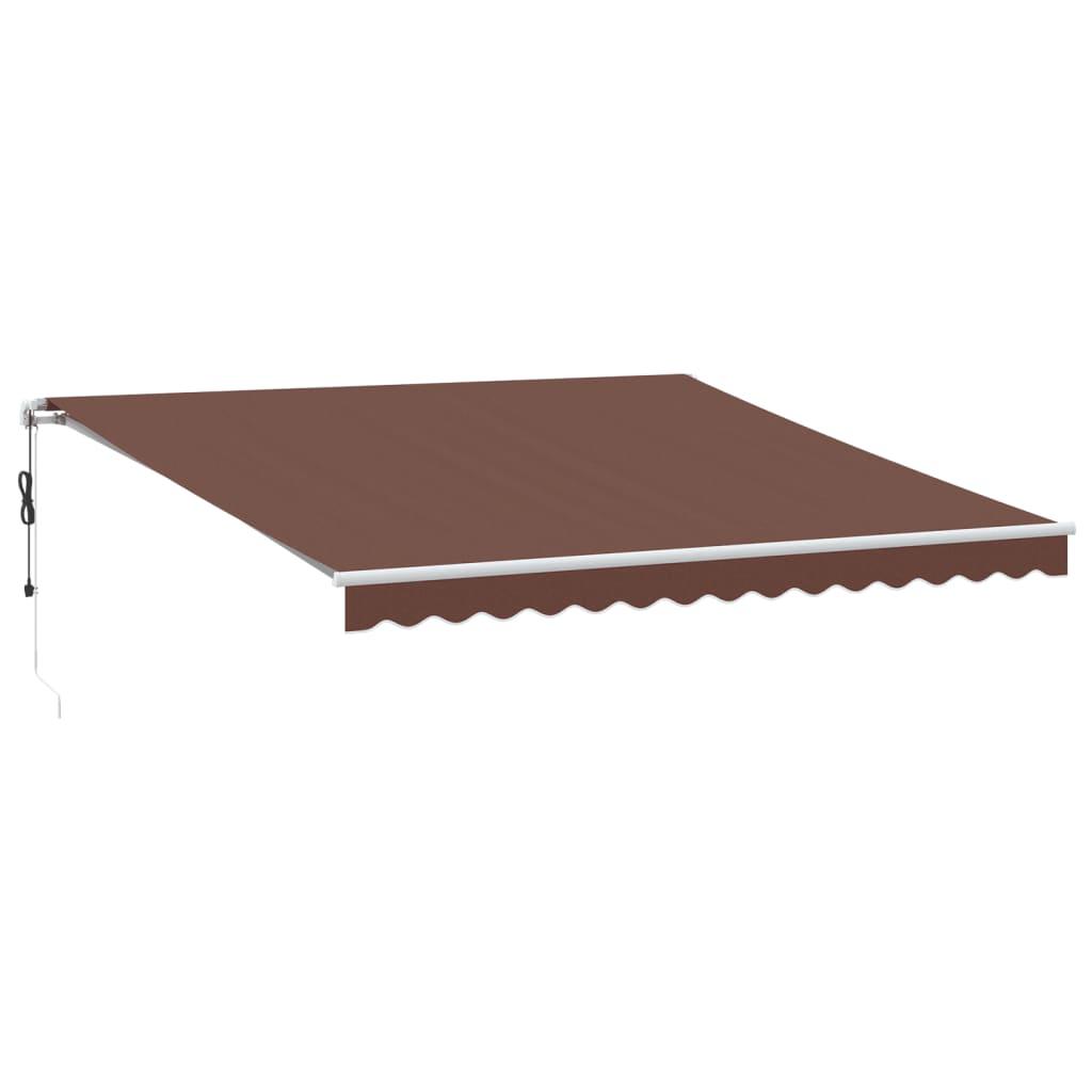Toldo retráctil automático gris antracita y blanco 400x300 cm