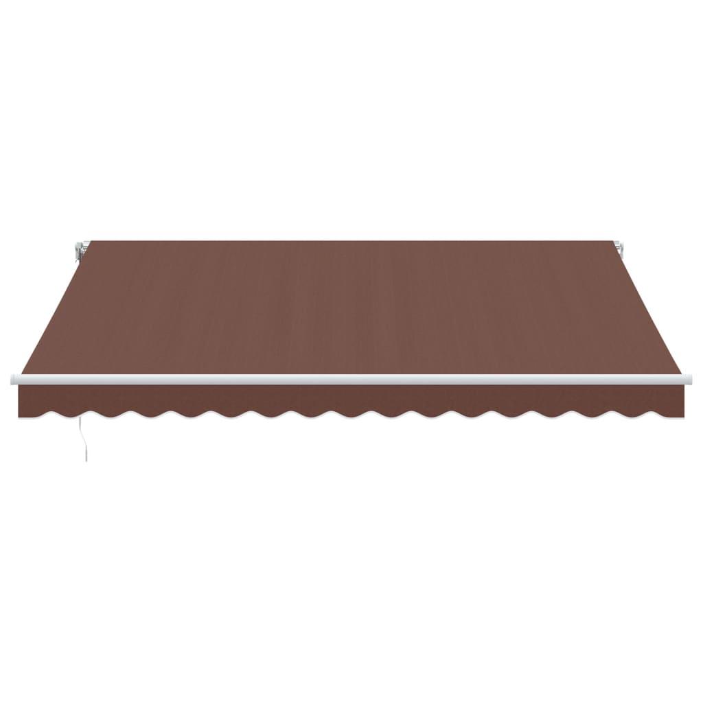 Toldo retráctil automático gris antracita y blanco 400x300 cm