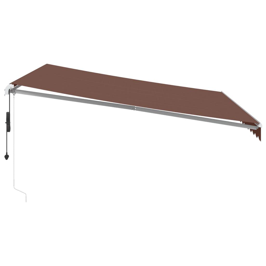 Toldo retráctil automático gris antracita y blanco 400x300 cm
