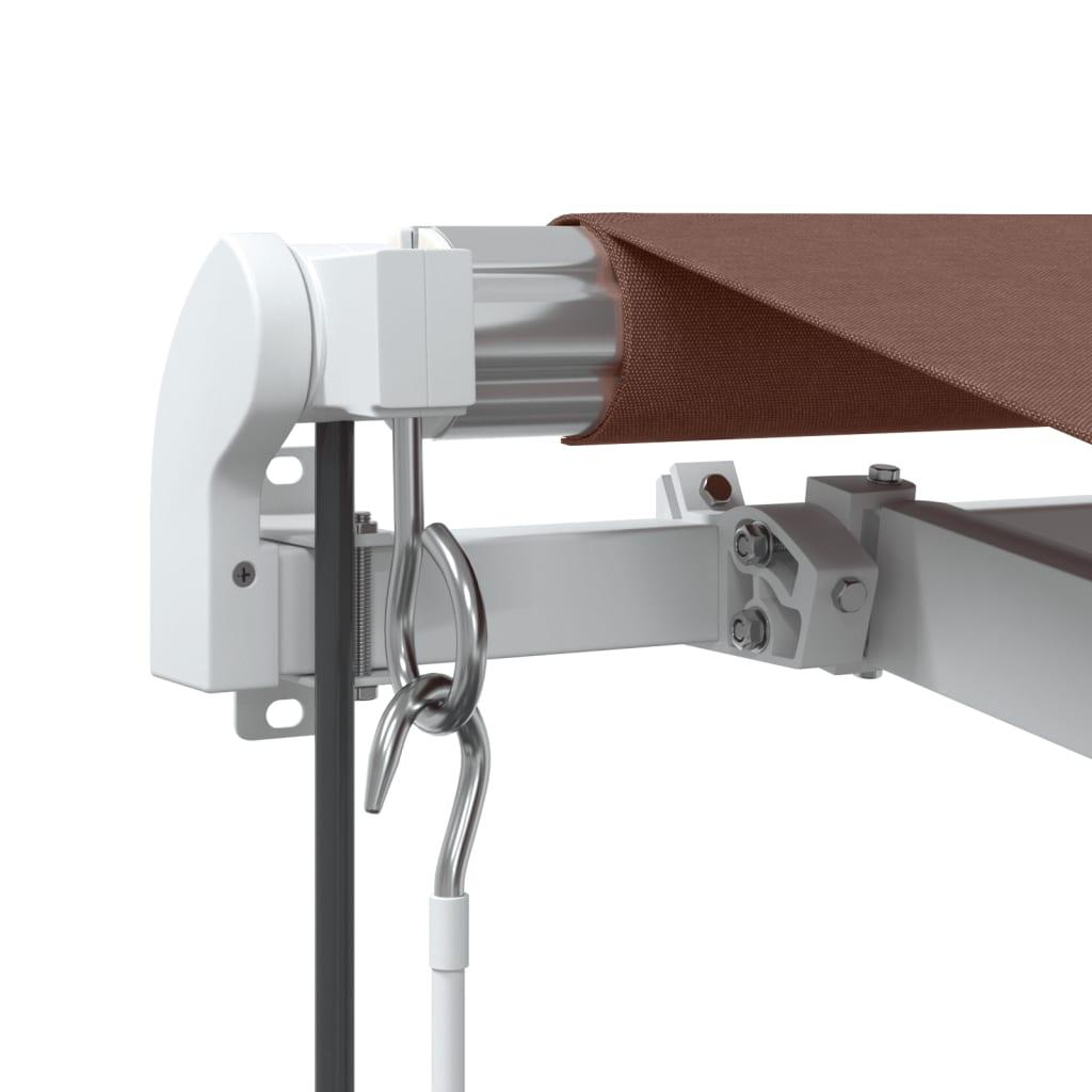 Toldo retráctil automático gris antracita y blanco 400x300 cm
