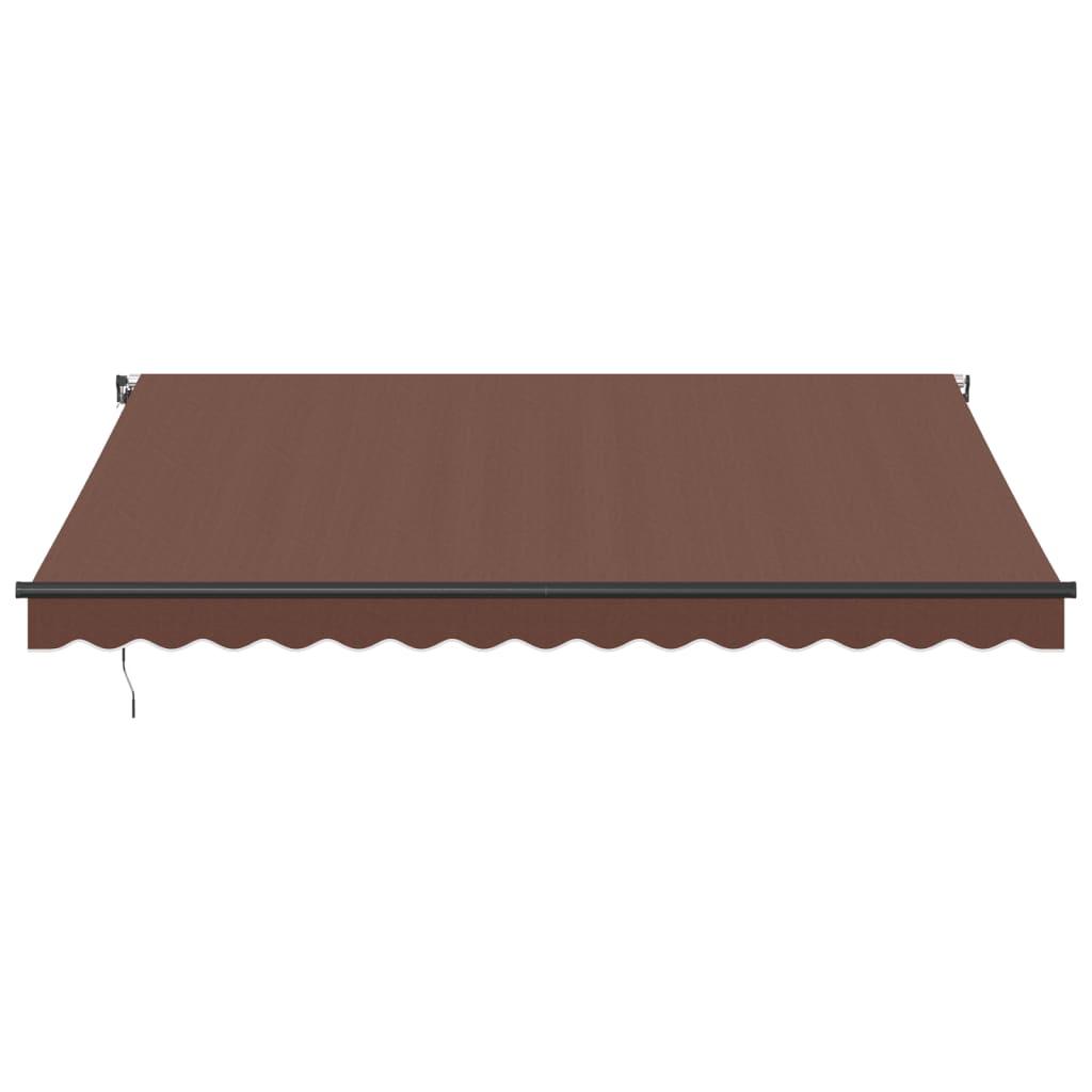 Toldo retráctil manual gris antracita y blanco 400x350 cm