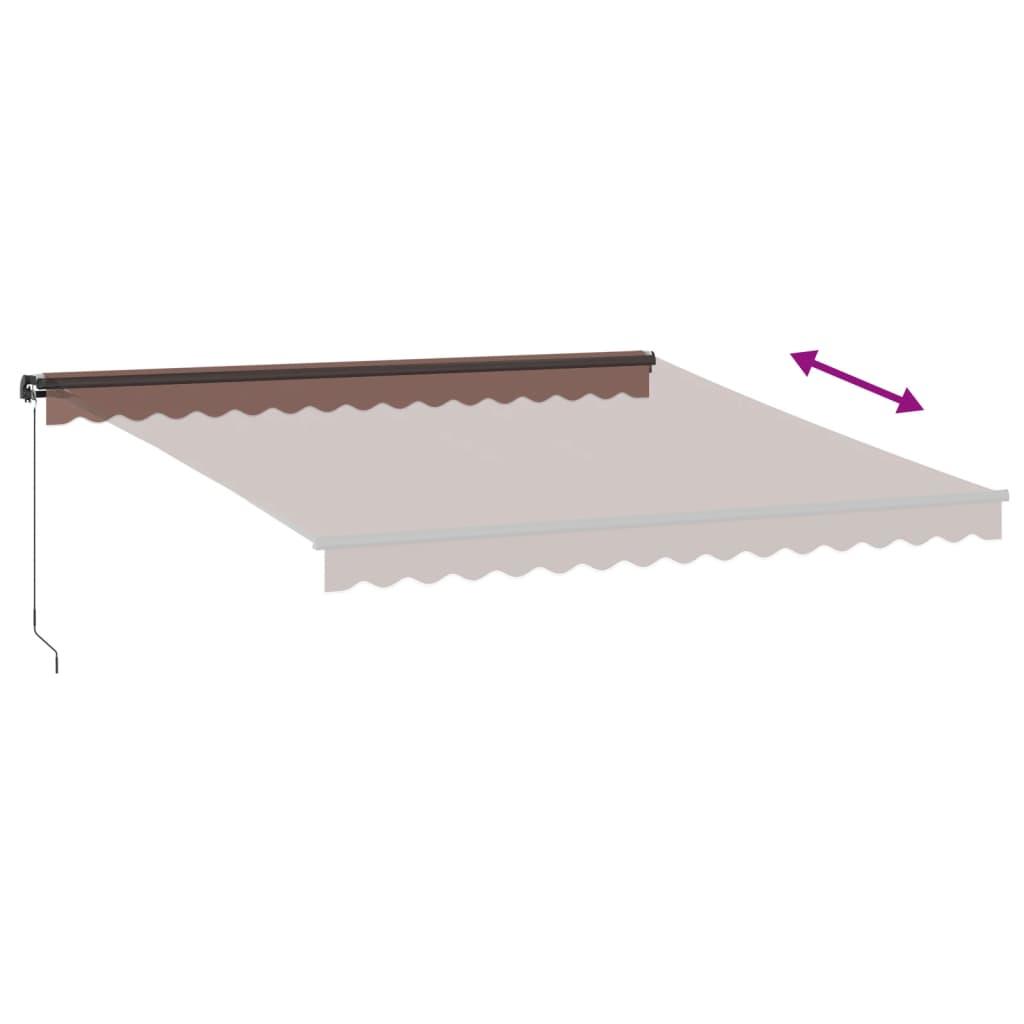 Toldo retráctil manual gris antracita y blanco 400x350 cm