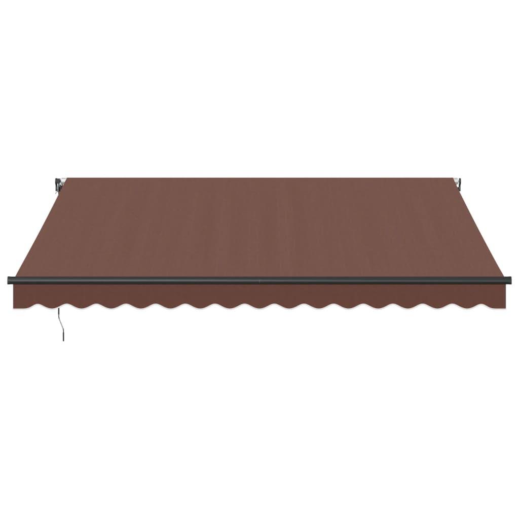 Toldo retráctil Gris claro y blanco. 400 x 350 cm Poliéster