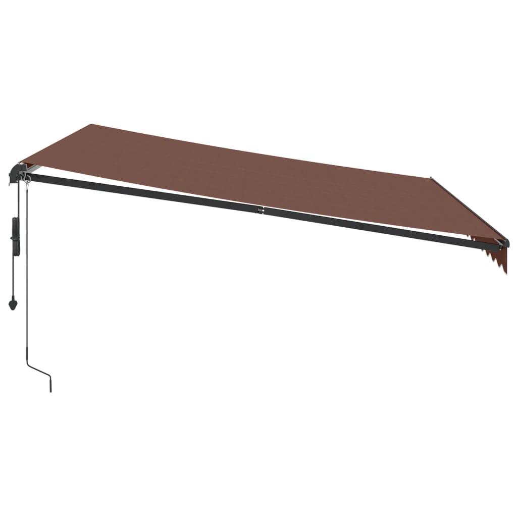 Toldo retráctil Gris claro y blanco. 400 x 350 cm Poliéster