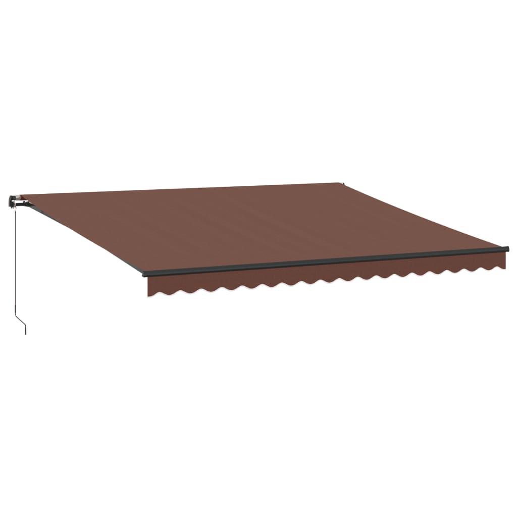Toldo retráctil manual con luces LED