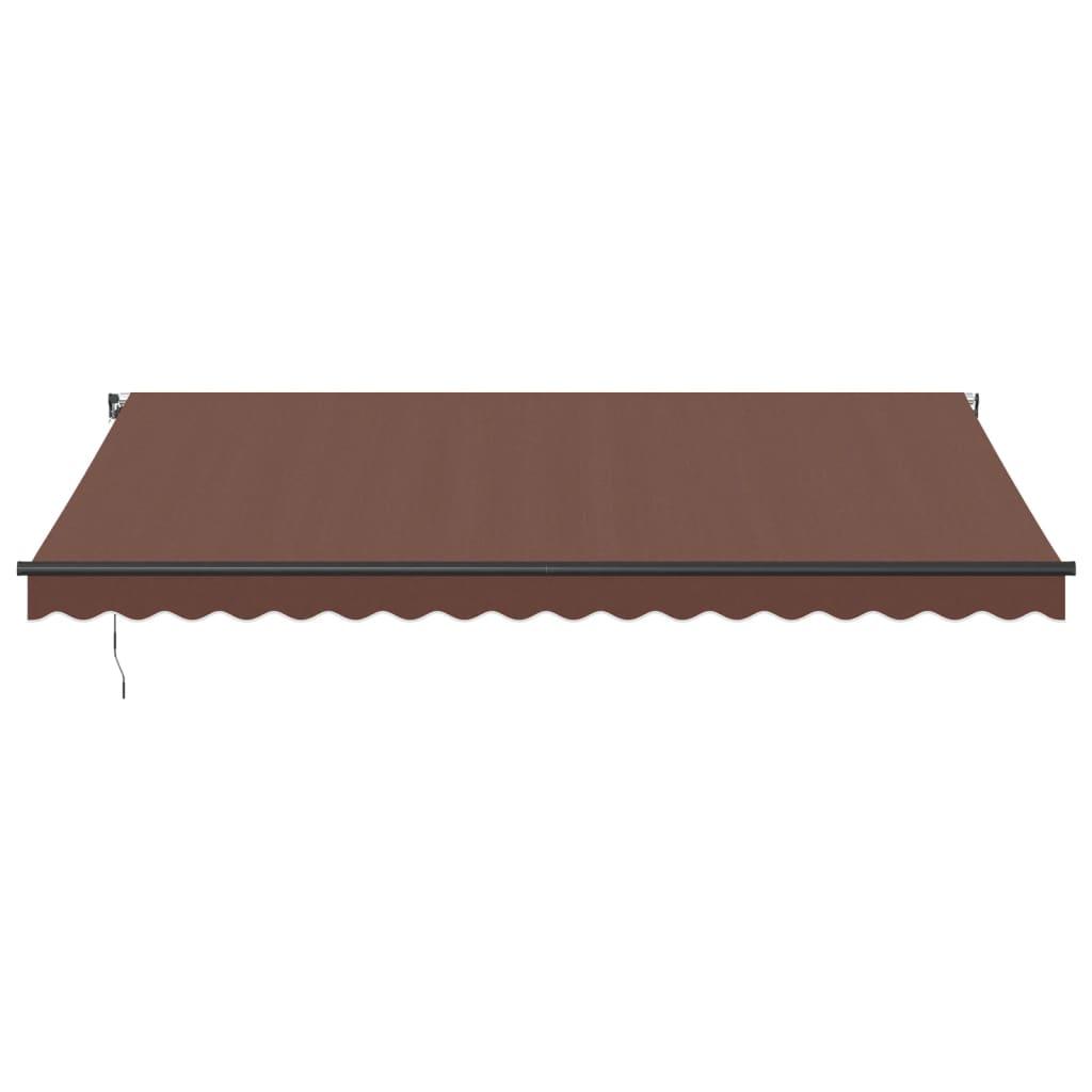 Toldo retráctil manual con luces LED