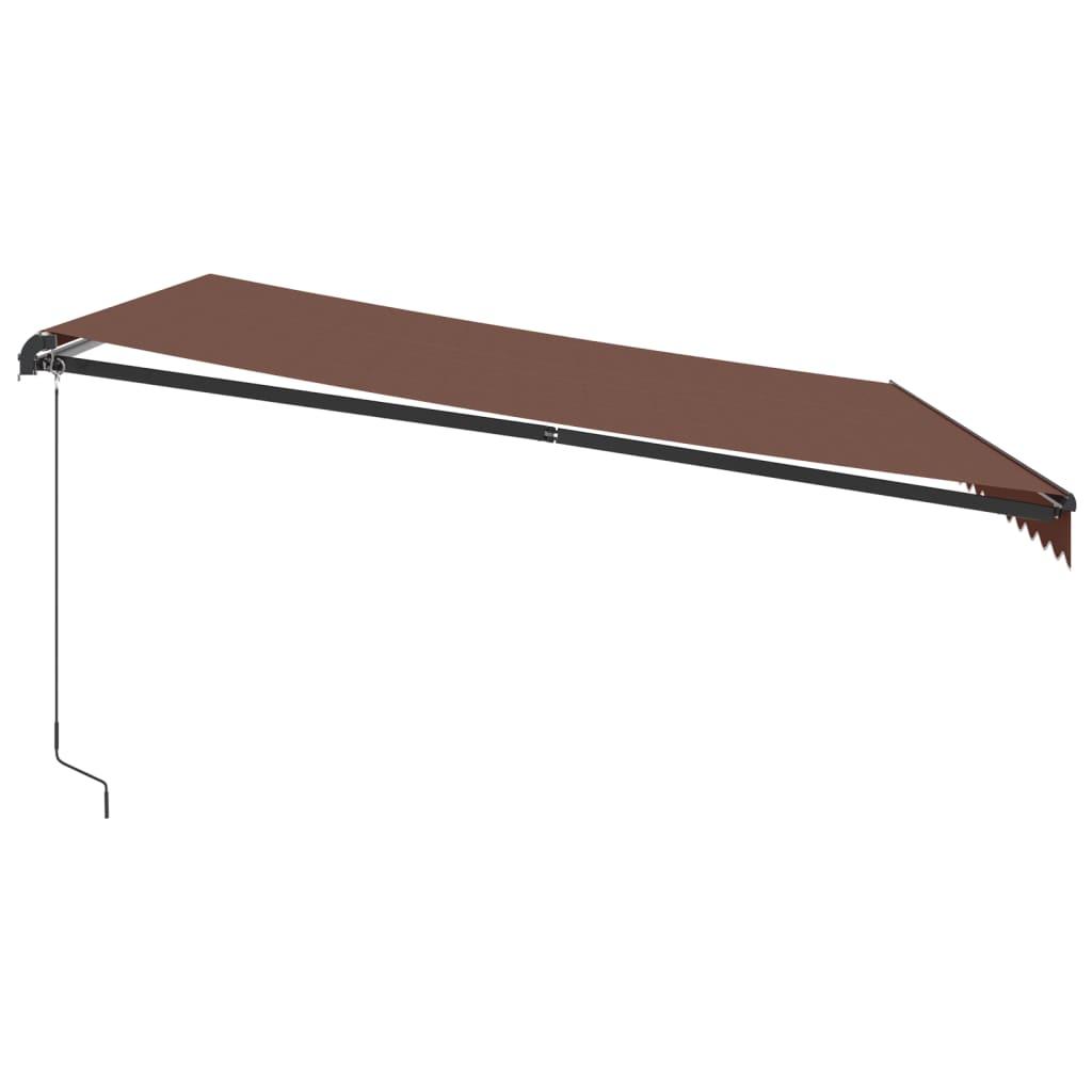 Toldo retráctil manual con luces LED