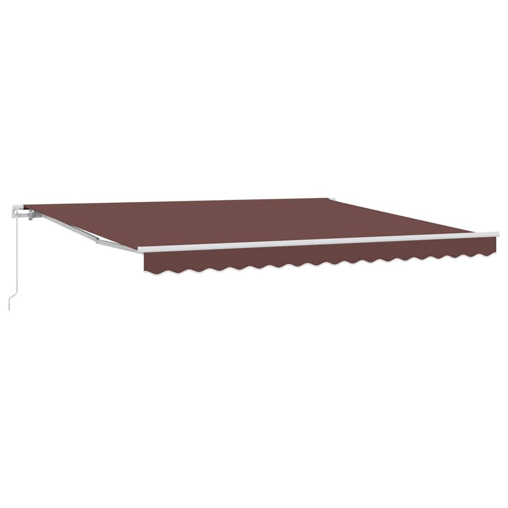 Toldo retráctil manual gris antracita y blanco 400x300 cm