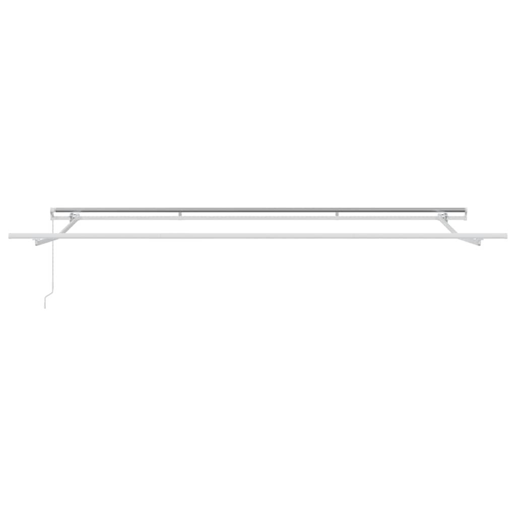 Toldo retráctil manual gris antracita y blanco 400x300 cm