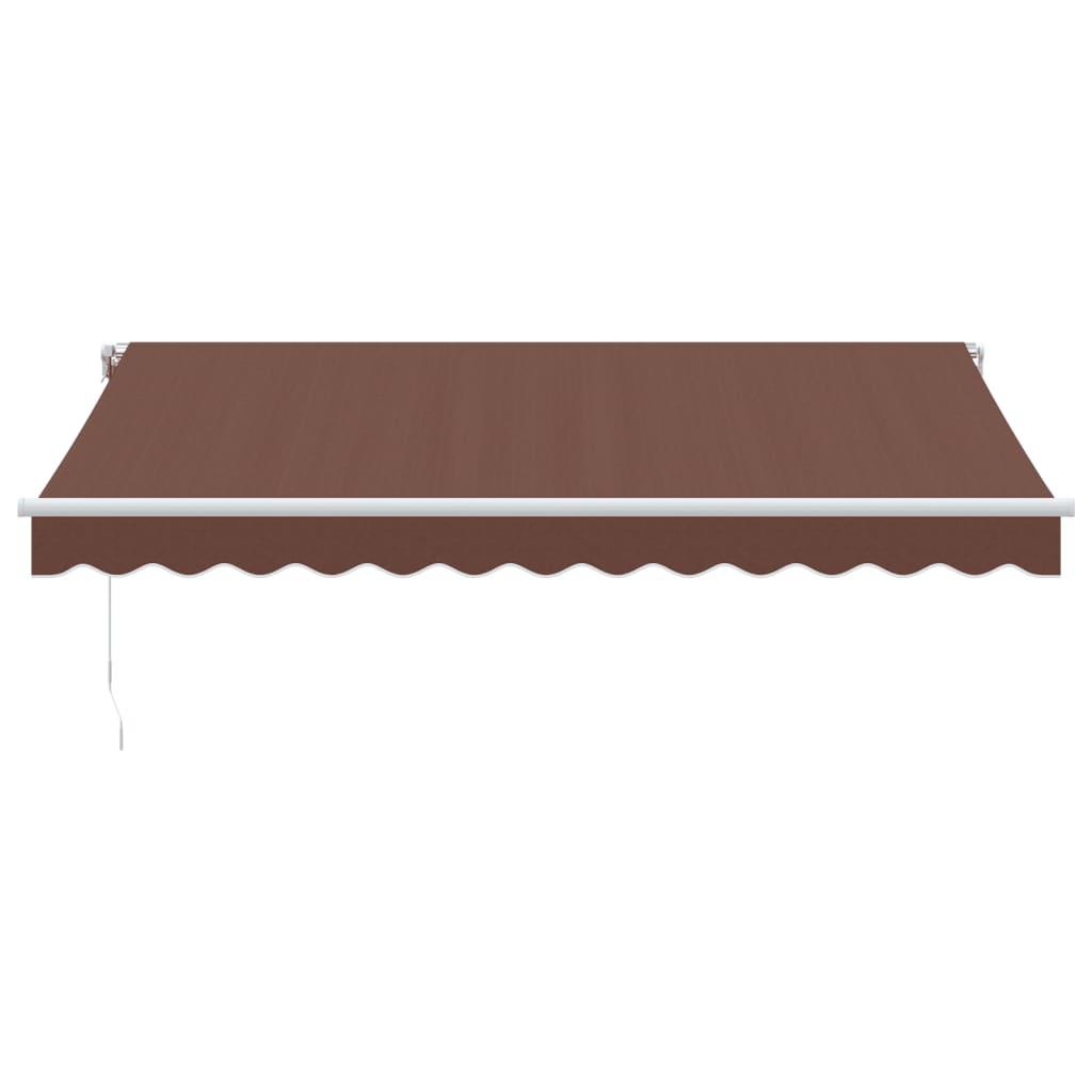 Toldo retráctil manual gris antracita y blanco 350x250 cm