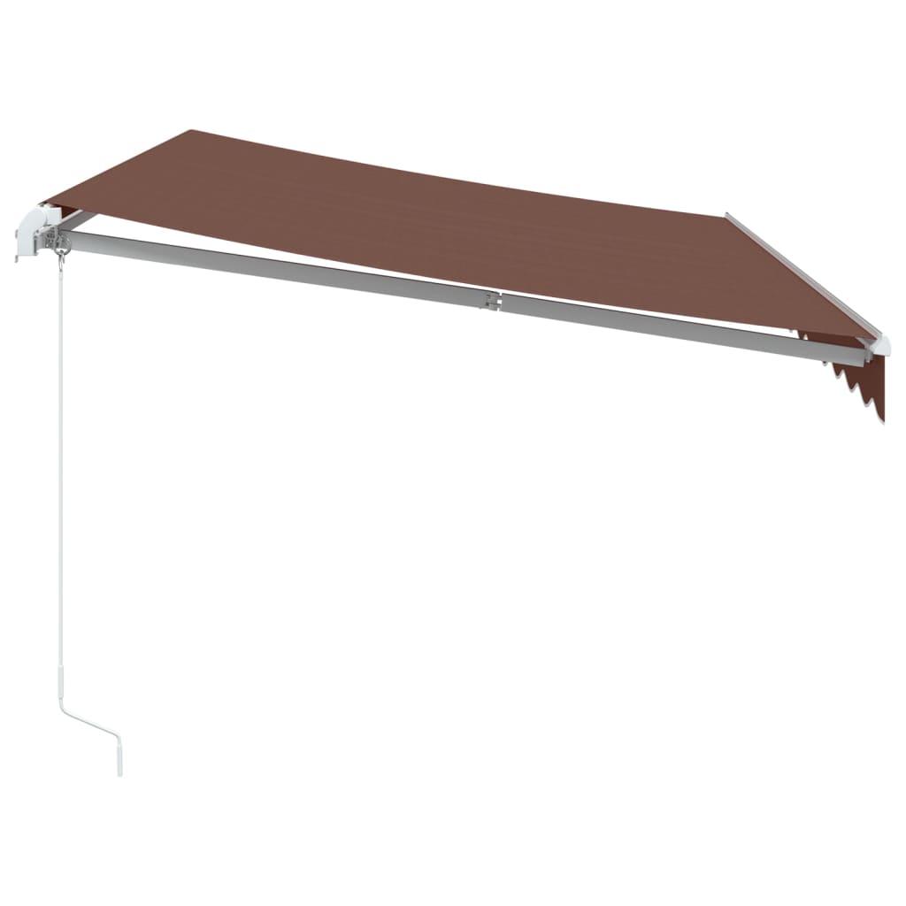 Toldo retráctil manual gris antracita y blanco 350x250 cm