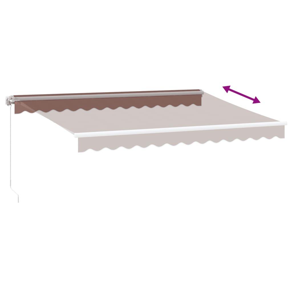Toldo retráctil manual gris antracita y blanco 350x250 cm